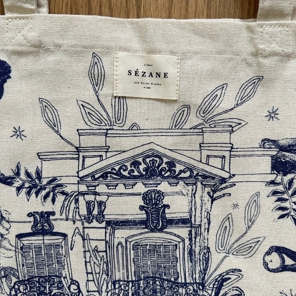 NWOT Sezane Maia Limited Edition Canvas Tote Bag - Picture 3 of 3